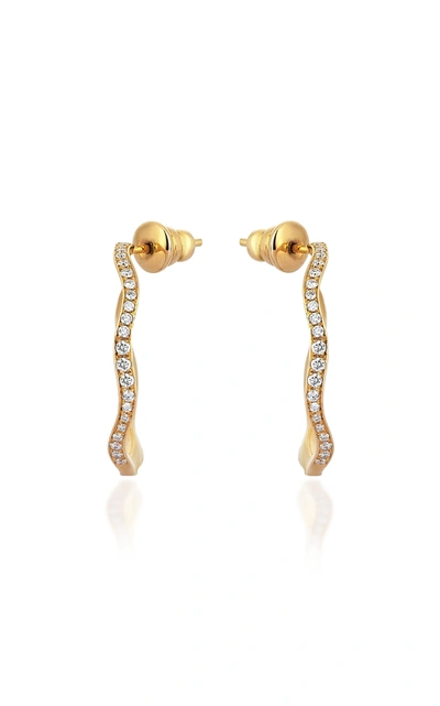Gilan Women's Cintemani 18k Yellow Gold Diamond Hoop Earrings