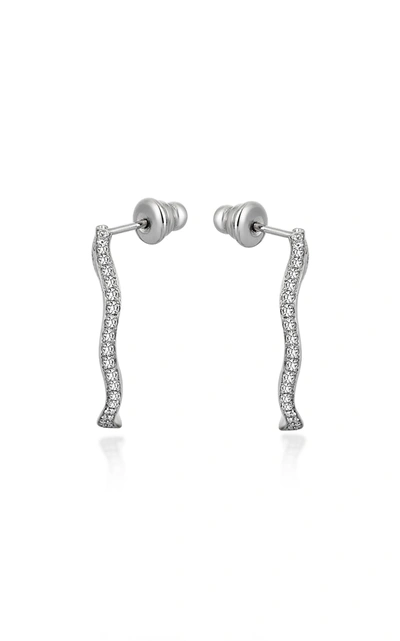 Gilan Women's Cintemani 18k White Gold Diamond Hoop Earrings