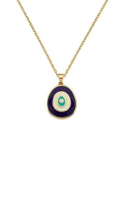 Gilan Women's Evil Eye 18k Yellow Gold Enamel And Diamond Necklace In Multi