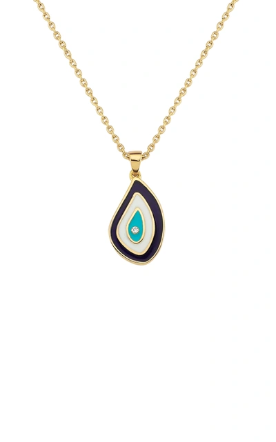Gilan Women's Evil Eye 18k Yellow Gold Enamel And Diamond Necklace In Multi