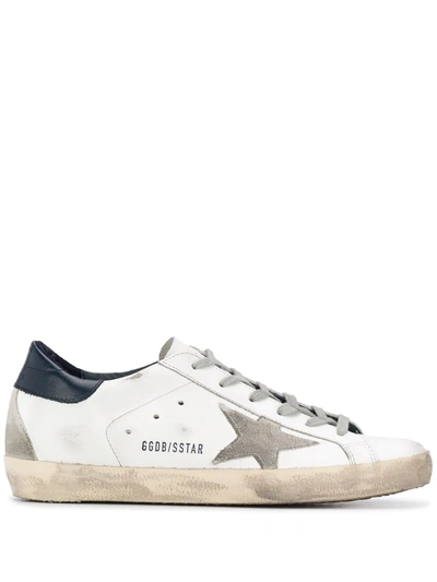 Golden Goose Super-star Distressed-finish Sneakers In White