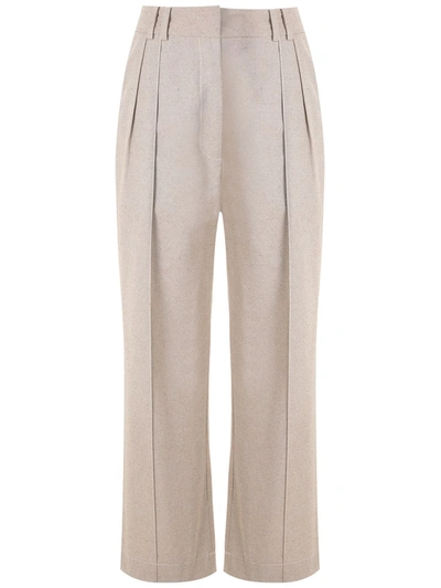 Aluf Cedro Straight Trousers In Neutrals