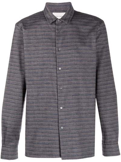 Stephan Schneider Striped Flannel Shirt In Grey