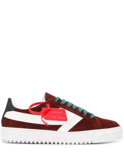 Off-white Arrows Low-top Sneakers In Brown
