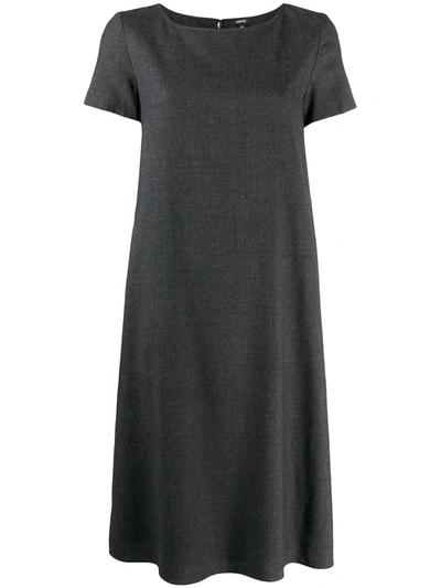 Aspesi Short Sleeve Dress In Grey