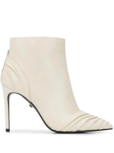 Greymer Ruched Ankle Boots In Neutrals