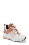 Michael Michael Kors Georgie Wedge Sneaker In Soft Pink