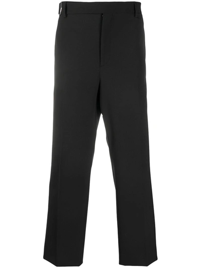 Valentino Belted Straight-leg Suit Trousers In Black