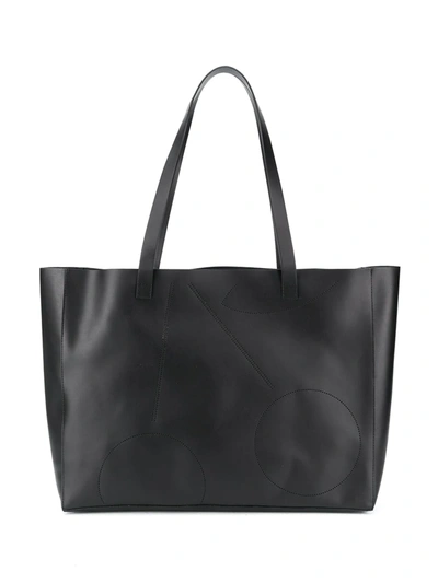 Bonpoint Kids' Embossed Leather Tote Bag In Black