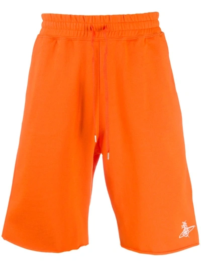 Vivienne Westwood Logo Track Shorts In Orange