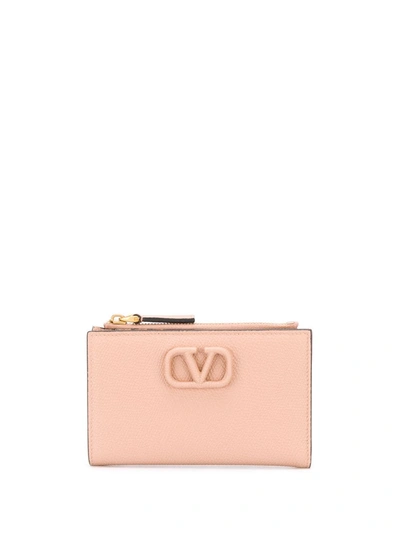 Valentino Garavani Vsling Coin Purse In Pink