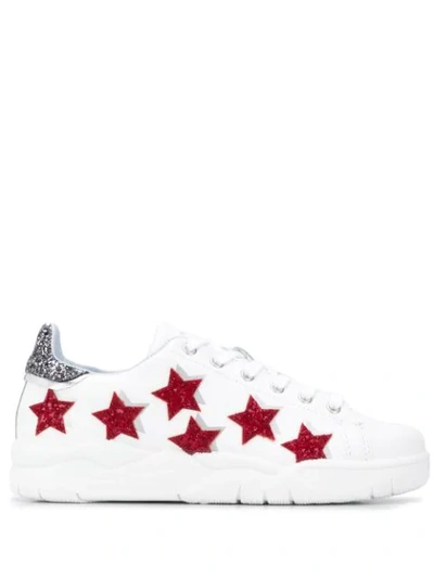 Chiara Ferragni Star-embellished Sneakers In White
