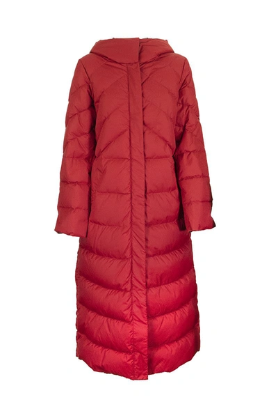 Etro Campeiro Long Down Jacket In Red