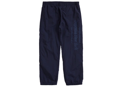 Pre-owned Supreme  Side Logo Track Pant Navy