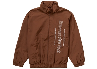 Pre-owned Supreme  Side Logo Track Jacket Brown