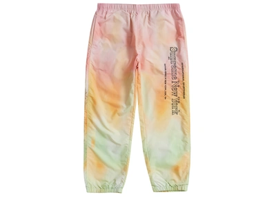 Pre-owned Supreme  Side Logo Track Pant Yellow Gradient