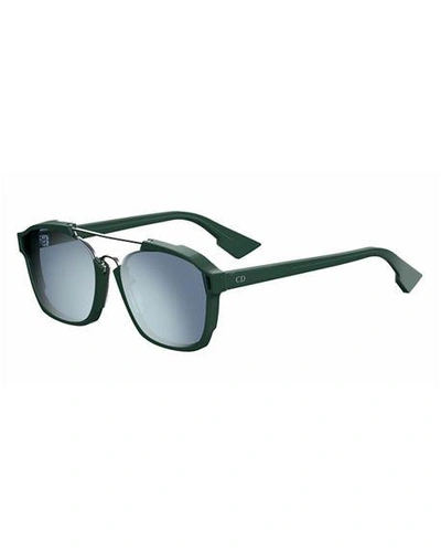 Dior Square Abstract Havana Sunglasses In Green