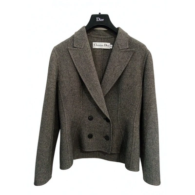 Pre-owned Dior Grey Wool Jacket