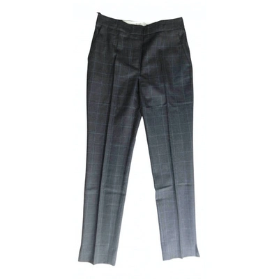 Pre-owned Nina Ricci Wool Straight Pants In Anthracite