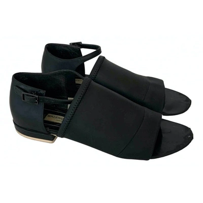 Pre-owned Balenciaga Cloth Sandal In Black