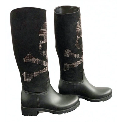 Pre-owned Philipp Plein Riding Boots In Black