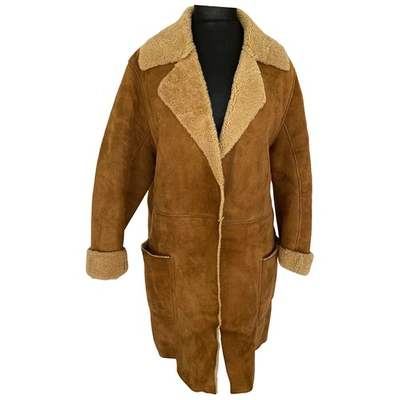 Pre-owned Ralph Lauren Camel Shearling Coat