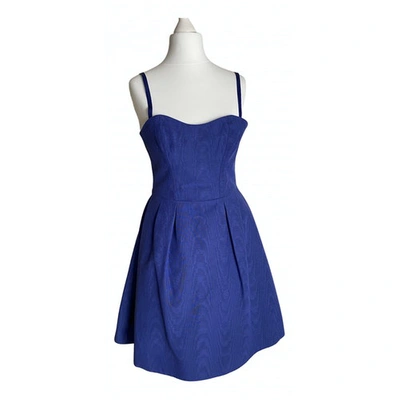 Pre-owned Mcq By Alexander Mcqueen Mini Dress In Blue