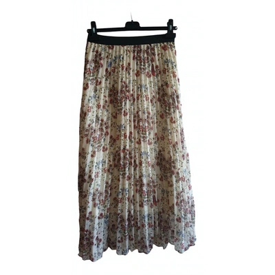 Pre-owned Maje Maxi Skirt In Yellow