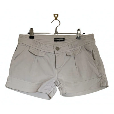 Pre-owned Karl Lagerfeld White Cotton Shorts