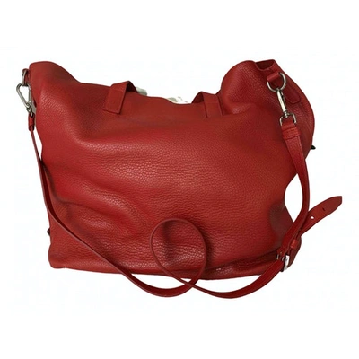 Pre-owned Prada Leather Handbag In Red