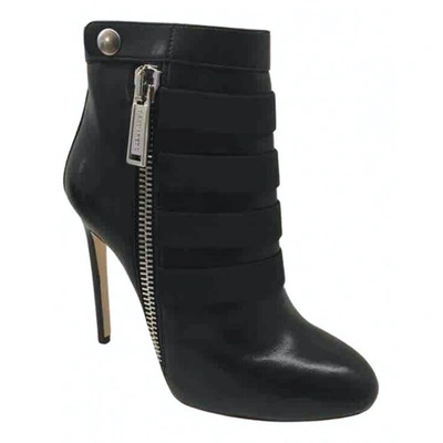 Pre-owned Dsquared2 Leather Ankle Boots In Black