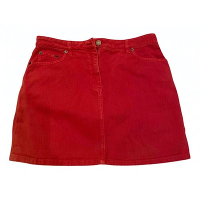 Pre-owned Alberta Ferretti Mini Skirt In Orange