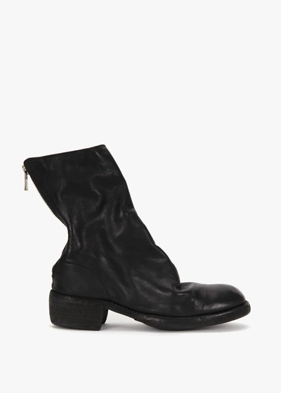 Guidi Back Zip Mid Boots In Black