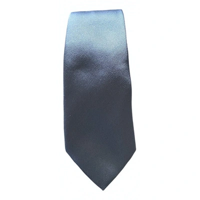 Pre-owned Kenzo Silk Tie In Grey