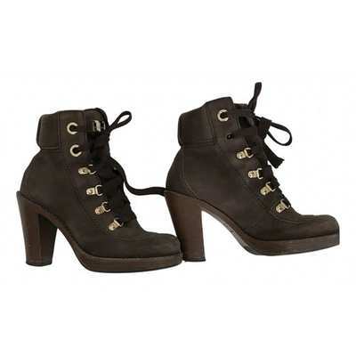 Pre-owned Dolce & Gabbana Ankle Boots In Brown