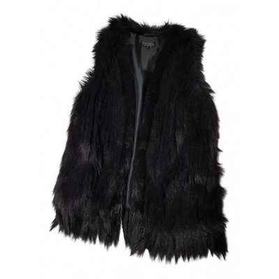 Pre-owned Topshop Tophop  Black Faux Fur Jacket