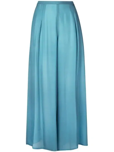 Paule Ka Wide Leg Woven Trousers In Green