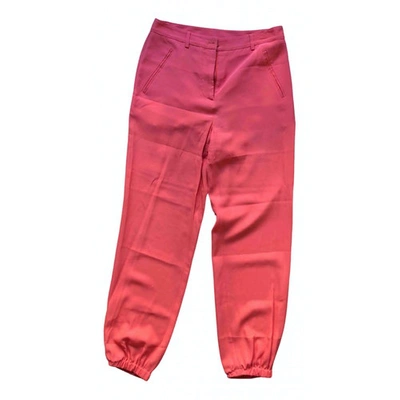 Pre-owned M Missoni Silk Large Pants In Orange