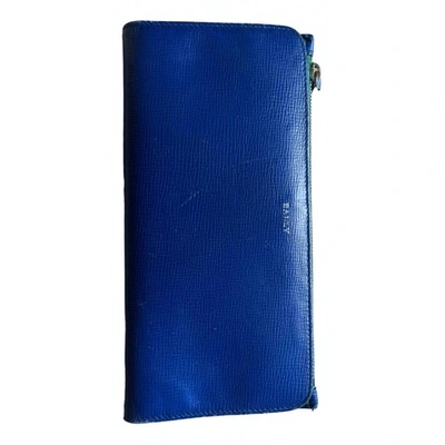 Pre-owned Bally Leather Wallet In Blue