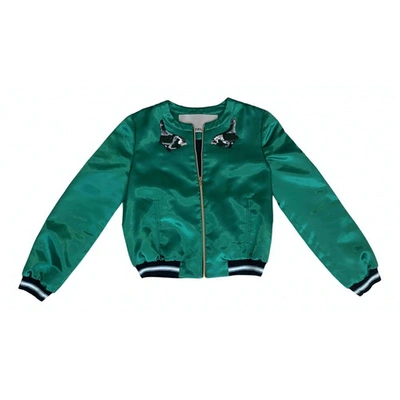 Pre-owned Tara Jarmon Silk Jacket In Green