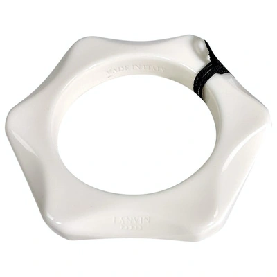 Pre-owned Lanvin White Plastic Bracelet