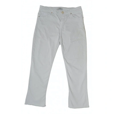 Pre-owned Pinko White Cotton Jeans