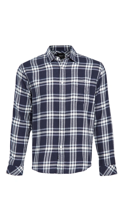 Rails Felix Plaid Cotton Button-up Shirt In Grey Navy Brick