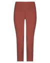 Theory Casual Pants In Brick Red