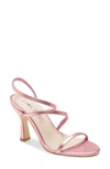 Sol Sana Lola Strappy Sandal In Pink Metallic Leather