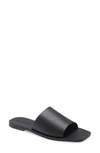 Sol Sana Mila Slide Sandal In Black Leather