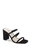 Sol Sana Judith Strappy Sandal In Black Suede