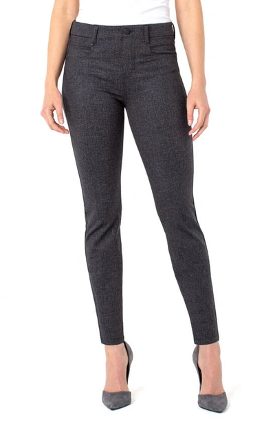 Liverpool Los Angeles Gia Glider High Rise Skinny Pull-on Pants In Grey Tweed