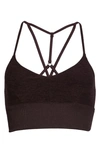 Alo Yoga Soft Yoga Bra In Ox Blood Heather