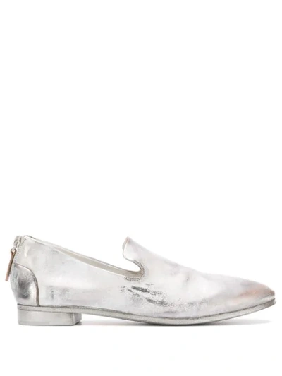 Marsèll Spray Paint Effect Slippers In Silver